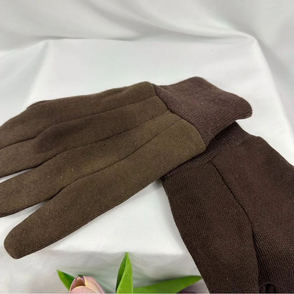 3 pack Jersey work gloves brown